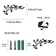 Birds on the Branch Pattern Iron Wall Signs AJEW-WH0286-036-2