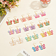 10 Paar baumelnde Ohrringe aus Kunstharz mit glitzernden Schmetterlingen in zwei Farben EJEW-AB00006-5