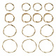 Craftdady 60pcs 4 Styles Alloy Linking Rings PALLOY-CD0001-08-1