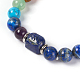 Natural & Synthetic Mixed Stone and Lapis Lazuli Beads Stretch Bracelets BJEW-E354-E09-2