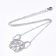 201 Stainless Steel Puppy Pendant Necklaces NJEW-T009-JN041-1-40-2