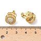 Серьги-клипсы из латунного микро-паве с прозрачными фианитами EJEW-A132-02B-G-5
