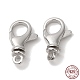Rhodium Plated 925 Sterling Silver Lobster Claw Clasps STER-D006-17P-1