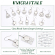 14 Paar 14 Stile Glas-Ohrringe mit leerer Kuppel EJEW-AB00021-5