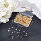 Beebeecraft 100PCS 24K Gold Plated Earring Studs Earring Posts Ball Stud Earrings with Loop DIY Jewelry Dangle Earring Making(15x7mm) FIND-BBC0001-24-7