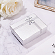BENECREAT 12Pcs Cardboard Jewellery Gift Boxes Bowknot Jewelry Necklace & Ring Present Box with Sponge Inside 9x7x3cm-Silver CBOX-BC0001-18B-7