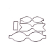 Plantillas de troqueles de corte de acero al carbono con marco de bowknot DIY-M011-32-1