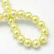 Baking Painted Pearlized Glass Pearl Round Bead Strands HY-Q330-8mm-64-2