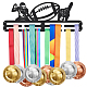 Superdant cintre pour médaille de football américain no.1 étagère de récompenses porte-ruban crochet pour médaille présentoir mural cadre présentoir pour 40 médailles cadeau d'athlète ODIS-WH0021-678-1