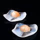 Figurine di selenite naturale a forma di uovo in camicia DJEW-PW0021-04-2