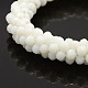 Opaque Solid Color Crystal Glass Round Beads Bracelets BJEW-F083C-01-2
