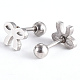 201 Stainless Steel Barbell Cartilage Earrings EJEW-R147-10-3
