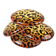 Géométriques léopard imprimé cabochons de verre GGLA-N004-25mm-G39-3