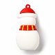 クリスマス pvc プラスチック大きなペンダント  雪だるま  ホワイト  56x27.5x23mm  穴：2mm KY-C009-23-2