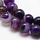 Natural Striped Agate/Banded Agate Bead Strands X-G-K166-13-10mm-04-3