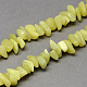 Brins de perles en pierre de jade olive naturelle X-G-R192-17-1