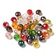 Perles de verre transparentes plaquées rondelles à facettes rondelles couleur ab GLAA-R152-10mm-M2-4
