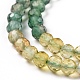 Perles synthétiques de quartz jaune vert G-C009-A11-4