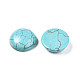 Accessoires d'artisanat teints turquoise synthétique pierres précieuses cabochons de dôme dos plat  TURQ-S266-20mm-01-3