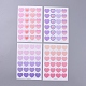 Pegatinas de etiquetas decorativas con patrón de corazón DIY-L037-K01-2