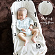 Monatliche Meilenstein-Babydecke aus Polyester für Jungen und Mädchen AJEW-WH0405-002-4