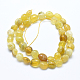 Chapelets de perles en opale jaune naturelle G-E483-63B-2