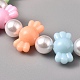 Bambini braccialetti elasticizzati con perline acriliche BJEW-JB04834-M-3