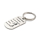 Vatertagsgeschenk: 201 ovaler Edelstahl-Schlüsselanhänger mit der Aufschrift „Wort an meinen Vater“. KEYC-E040-03P-2