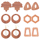 Chgcraft 10 pièces 5 styles pendentifs en bois thème automne WOOD-CA0001-53-1