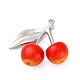 Подвески из латуни и пластика вишни KK-I276-18P-2