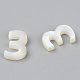 Natürliche weiße Muschel Perlmutt Muschel Charms X-SSHEL-R048-004-03-2