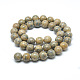 Ronds de perles de pierres précieuses de jaspe de peau jaune léopard naturel G-J302-12-8mm-3