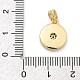 Подвески из латуни с микропаве из циркония KK-M303-01G-02-3