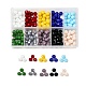 250pcs 10 brins de perles de verre opaques de couleur unie EGLA-SZ0001-22-1