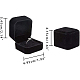 スクエアベルベットリングボックス  ブラック  49.5x54.5x41.5mm VBOX-WH0002-01C-2