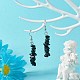 Natural Obsidian Chip Beads Dangle Earrings EJEW-JE04649-10-2