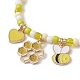 Bracelet extensible en perles de verre BJEW-JB10022-01-3