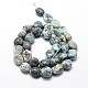 Chapelet de perles de copeaux de larimar naturelles X-G-E271-128-2