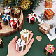 Nbeads 16 個 8 色クリスマステーマプラスチックペンダント装飾  クリスマスツリーの飾りをロープで吊るす  ギフト用の箱  ミックスカラー  116mm  2個/カラー AJEW-NB0005-46-3