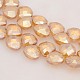 Faceted Drop Electroplate Rainbow Plated Glass Beads Strands EGLA-P014-F01-2