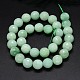 Brins de perles synthétiques en jade du Myanmar (verre) G-O094-12-4mm-1-3