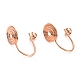 Accessoires de convertisseurs de boucles d'oreilles à clipser en laiton KK-D060-02RG-1