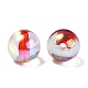 UV Plating Transparent Rainbow Iridescent Acrylic Beads OACR-F004-01E-3