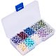10 couleur perles de verre rondes nacrées écologiques HY-PH0010-04-2