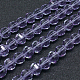 Imitazione tondo sfaccettato cristallo austriaco fili di perle G-M182-8mm-04A-1