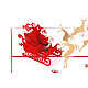 グリーティングカード  3dポップアップクリスマスのトナカイ/クワガタと送料  ペーパークラフト  クリスマスギフトカード  レッド  20x13cm DIY-N0001-146R-2