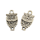 Tibetan Style Alloy Owl Links connectors TIBE-Q037-008-RS-1