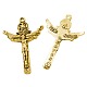 Antique Golden Tone Tibetan Style Crucifix Cross Pendants X-GLF10655Y-NF-1