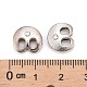 Perles coulissantes de lettre pour la fabrication de bracelet de montre X-ALRI-O012-B-NR-3