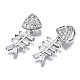 Латунные микропаве прозрачные подвески с фианитом ZIRC-S069-003P-3